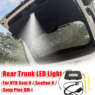 BYD 도장 U/Sealion 6/Song Plus LED 트렁크 테일게이트 조명 및 웰컴 라이트, 울트라 브라이트 업그레이드 키트, 자동차 액세서리 인테리어