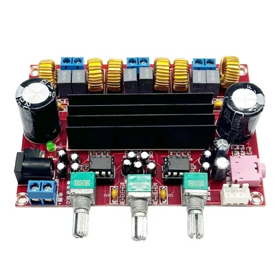 XH-M139 오디오 앰프 보드, 에너지 절약 순수 HiFi 음악, 2.1 채널 앰프 모듈, DC 12-24V, 3 사운드 채널, 2x50W, 100W