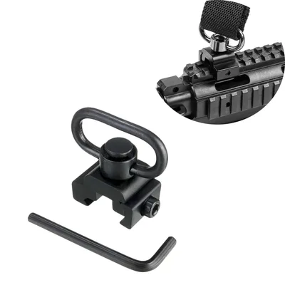 퀵 디테치 슬링 스위블 마운트 어댑터 1.25인치 QD 라이플 스트랩 슬링 링 부착물 20mm 피카티니 레일 사냥용 총 액세서리