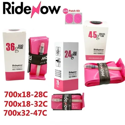 Ridenow 자전거 내부 튜브 700C X 18 25 28 32 MTB 자전거 TPU 타이어 프랑스어 밸브 길이 45/65/85mm 28 ''슈퍼 라이트 내부 튜브