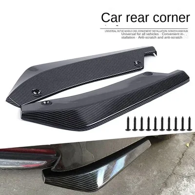 자동차 앞 뒤 범퍼 스트립 립 스포일러 디퓨저 스플리터 스크래치 보호기 탄소 섬유 Winglets 사이드 스커트 확장 유니버설