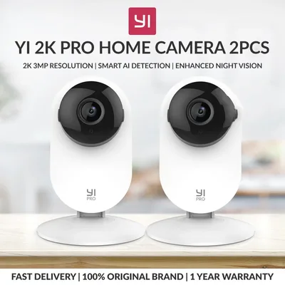 YI 프로 키트 2K 홈 보안 카메라 Wi-Fi IP 스마트 감시 시스템 야간 투시 기능 베이비 모니터