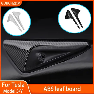 테슬라 모델 3/Y 사이드 카메라 보호 커버 탄소 섬유 펜더 트림 커버 자동차 수정 액세서리 Tesla 2017-2025