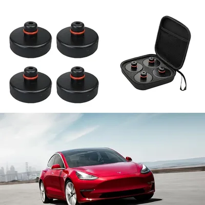Tesla Model 3 Y S X Highland 2024 2023 2022 액세서리 고무 퍽 섀시 리프트 스탠드 어댑터 케이스 용 4pcs 리프팅 잭 패드