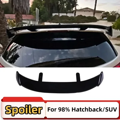 레이싱 리어 윙 스포일러 트렁크 립 테일 레이싱 스타일링 튜닝 액세서리 유니버셜 해치백 SUV 자동차 130cm 대부분의 차량에 적합