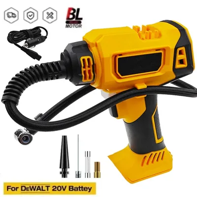 DeWALT 배터리 공기 압축기에 적합 자동 타이어 팽창기 자동차 자전거 용 디지털 압력 게이지가있는 무선 전기 펌프