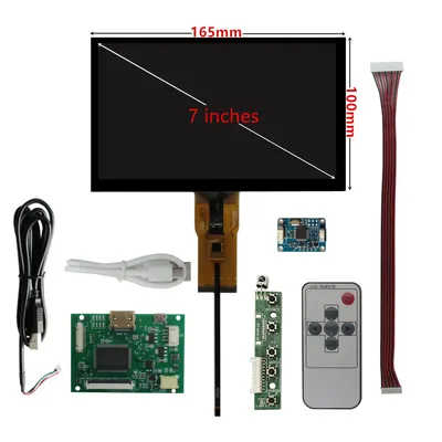7 인치 1024*600 화면 LCD 디스플레이 라스베리 파이 바나나/오렌지 파이 PC 미니 컴퓨터 용 HDMI 호환 드라이버 보드 터치 Monito