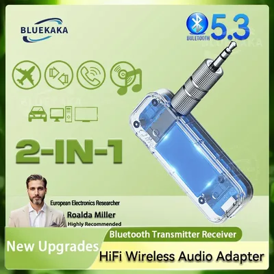BLUEKAKA Original C28 블루투스 수신기 송신기 2 IN 1 3.5MM AUX 스테레오 무선 오디오 어댑터 미니 차량 TV PC 스피커 헤드폰용