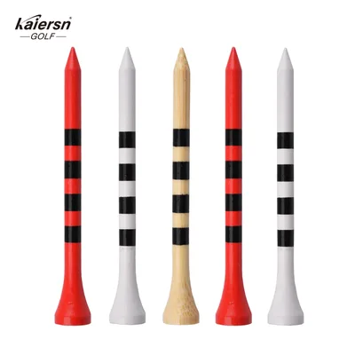 Kaiersn 50pcs 전문 대나무 골프 티 아이언 드라이버 하이브리드 용 나무 티보다 5 배 더 강함 연습 및 게임에 적합