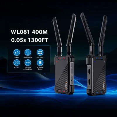 WL081 400m 무선 Wifi HDMI 익스텐더 비디오 송신기 및 수신기 카메라 라이브 스트리밍 TV 박스 노트북 PC-TV 프로젝터