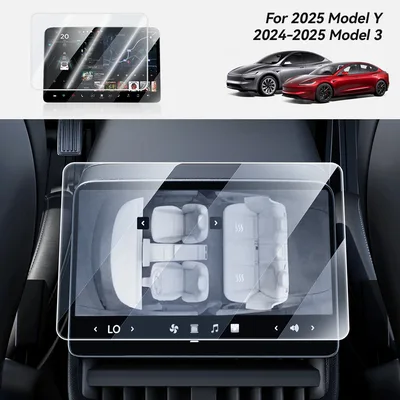 YZ 테슬라 모델 Y 주니퍼 2025 모델 3 하이랜드 15.4 inch 리어 로우 센터 컨트롤 화면 HD 필름 보호 화면 보호 액세서리용