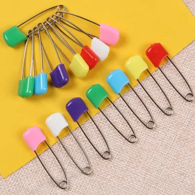 10/20Pcs 플라스틱 머리 안전 핀 5.4cm 안전 잠금 아기 천 기저귀 기저귀 핀 버클 DIY 바늘 핀 바느질 용품