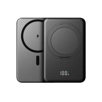 MagSafe 용 10000mAh 슬림 미니 보조베터리, 자기 무선 고속 충전기 스탠드 iPhone Samsung 용 20W 휴대용 외장 배터리