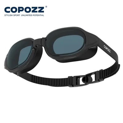 COPOZZ 2025 안개 방지 수영 고글 남성과 여성을위한 큰 실리콘 프레임 수영 안경으로 전체 모양의 렌즈 UV 보호