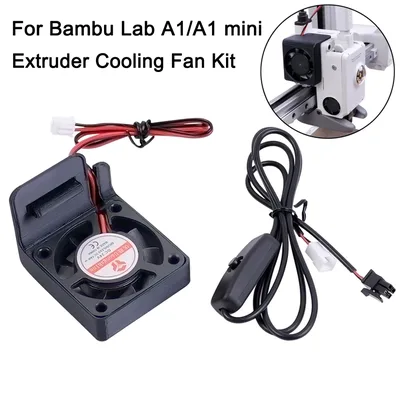 Bambu Lab A1 / A1 미니 압출기 모터 냉각 팬 확장 키트 독립 스위치로 빠른 냉각 3D 프린터 액세서리