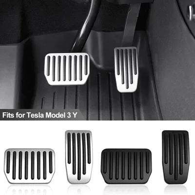 Tesla Model Y 3 하이랜드 업그레이드 풋 페달 패드 커버 미끄럼 방지 가속기 브레이크 레스트 성능 알루미늄 매트 액세서리