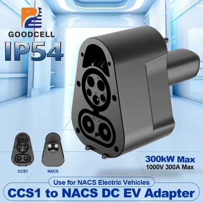 GOODCELL CCS1 - NACS 250KW 최대 충전 어댑터, 테슬라 모델 3/X/Y 호환, CCS1 충전소에서 테슬라 충전에 적합