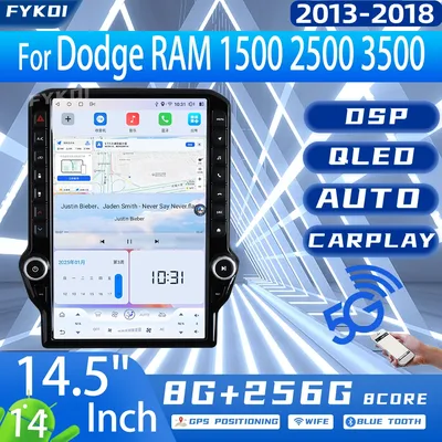 닷지 램 1500, 2500, 3500 2013-2018 차량용 14.5인치 안드로이드 15.0 카 오디오 플레이어 블루투스 카플레이 테슬라 스타일 헤드 유닛 GPS DSP 스테레오 4G