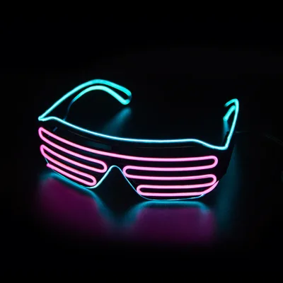 LED 빛나는 안경 Gafas 빛나는 Bril 네온 크리스마스 글로우 선글라스 파티 용품을위한 깜박이는 빛 유리 소품 의상 새로운