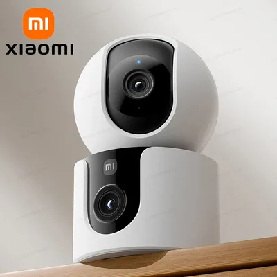 XIAOMI 스마트 카메라 C300 듀얼 카메라 버전, 360 °   3MP WiFi 6, 홈 보안 베이비 모니터, 애완 동물 카메라, 어댑터가 포함된 중국어 버전