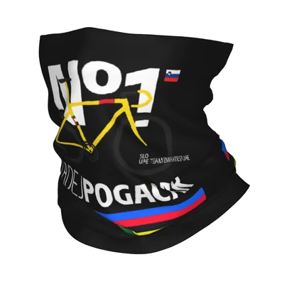 Tadej Pogacar 자전거 타기 Bandana Neck Gaiter 프린트 랩 스카프 다용도 페이스 마스크 사이클링 유니섹스 성인 방풍