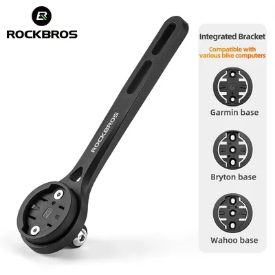 ROCKBROS 자전거 브래킷 전면 램프 홀더 Garmin/Bryton 등을위한 나일론 자전거 컴퓨터 홀더 핸들 바 속도계 브래킷