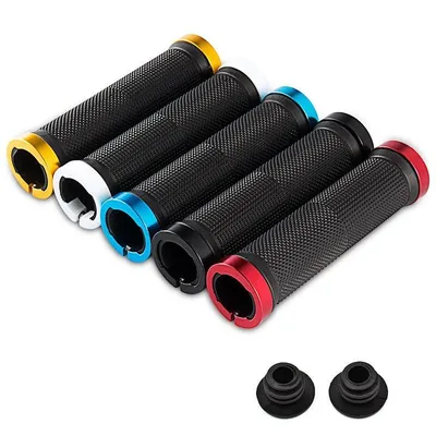 자전거 그립에 2PCS 잠금 고무 소프트 산악 자전거 그립 방진 방수 자전거 핸들 미끄럼 방지 MTB 커프스 사이클링 액세서리