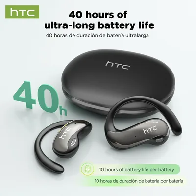 대용량 배터리와 높은 음질을 갖춘 HTC Ne19 온이어 블루투스 헤드폰