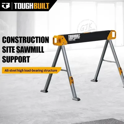 ToughBuilt - 접이식 톱마리/작업장 테이블 - 견고하고 견고한 100% 고급 강철, 41.5인치 간편한 휴대용 손잡이 - (TB-C550)