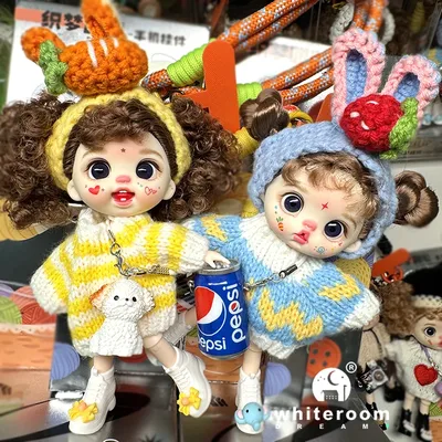 BJD 인형 소녀용 13cm 랍부 인형 포켓 미니 블라이스 소녀 인형 바비 크라이 베이비 볼 조인트 인형 휴대폰 장식