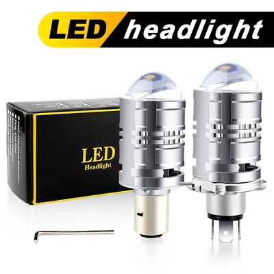 H4 LED 프로젝터 120W 램프 20000LM 캔버스 H6 BA20D LED 초고휘도 헤드라이트 듀얼 렌즈 자동차 전구 상/하향등 헤드램프