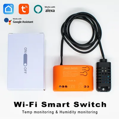 식물 수족관 와인 하우스를위한 스마트 홈 습도계 APP 모니터링을위한 외부 프로브가있는 Tuya WiFi 온도 습도 센서