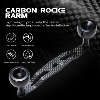 SOLOKING 베이트캐스팅 릴 핸들 110mm/120mm 로커 암 카본 파이버 암 금속 손잡이 8*5mm 나사 왼쪽/오른쪽 릴 핸들