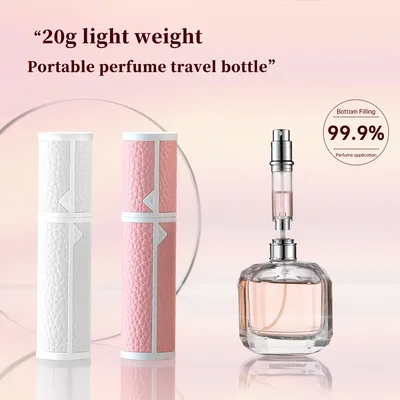 5ml PU 가죽 미니 향수 분무기 병 분무기 초경량 휴대용 여행 향수병 맞춤형 리필 용 병