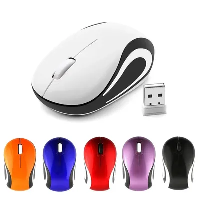 귀여운 미니 2.4GHz 무선 마우스 USB 휴대용 광학 마우스 컴퓨터 게임용 마우스 PC 노트북 무선 컴퓨터 주변기기