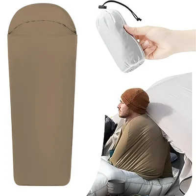 초경량 세탁 가능 침낭 라이너, 배낭 여행, 호텔, 캠핑, 호스텔을 위한 경량 성인 수면 자루 및 여행 시트