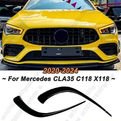 메르세데스 벤츠 CLA C118 X118 180 200 220 260 CLA35 AMG 2020-2024 2개 자동차 앞 범퍼 립 스포일러 스플리터 카나드 벤트