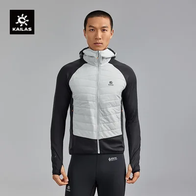 KAILAS AT 40 남성용 Primaloft가 포함된 다이나믹 절연 재킷 겨울 따뜻한 후드 야외 스포츠 재킷 KG2330107