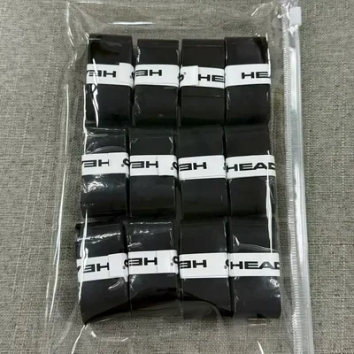 12PCS 헤드 테니스 라켓 오버 그립 땀 흡수 그립 PU 배드민턴 라켓 핸들 그립 테니스 그리프 테이프 Padel 라켓 그립