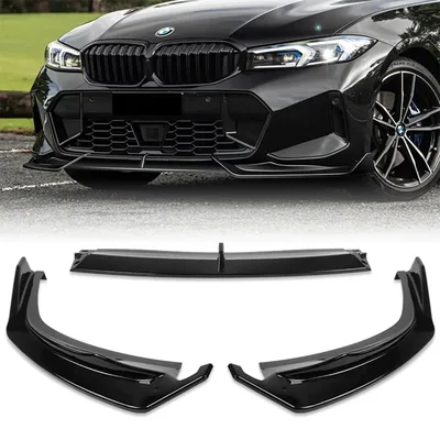 글로스 블랙 자동차 프론트 범퍼 립 스포일러 에어 친 바디 키트 스플리터 BMW G20 3시리즈 330e 330i M340i 320i M-스포츠 2023-2026용