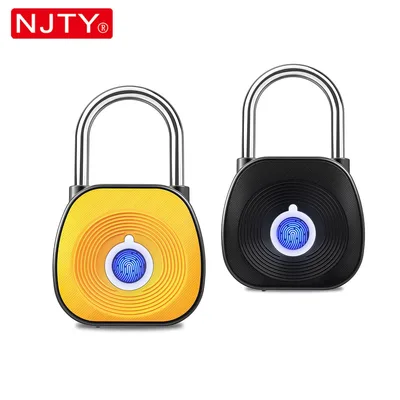 NJTY 지문 자물쇠 디지털 자물쇠 USB 충전식 배터리 도어 잠금 장치가 있는 야외, 수하물, 캐비닛용 높은 보안