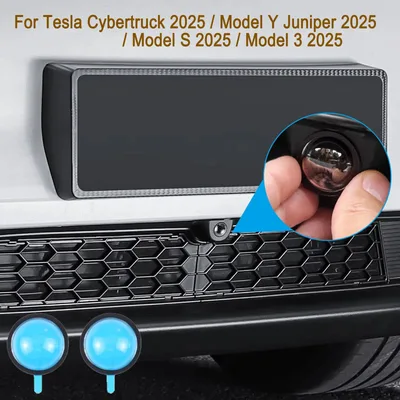 Tesla Cybertruck 2025/ Tesla Model Y Juniper/ Model S/ 3 2025 용 전면 범퍼 카메라 렌즈 가드 PC 보호 커버