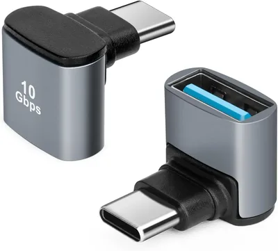90도 USB C to USB 3.1 OTG 어댑터 직각 타입 C to USB 어댑터 10Gbps 데이터 전송 스마트폰 태블릿 노트북용