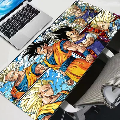 드래곤 볼 Z 카와이 DBZ 마우스 패드 애니메이션 귀여운 소녀 Gabinete 게이머 컴퓨터 책상 매트 키보드 게임 액세서리 마우스 패드