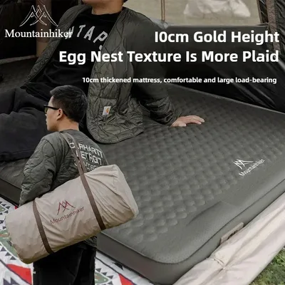 MOUNTAINHIKER 에어 매트리스 캠핑 내장 펌프 자동 팽창 쿠션 야외 텐트 인플레이터블 침대 10cm 30D 1200mAH 슬리핑 패드