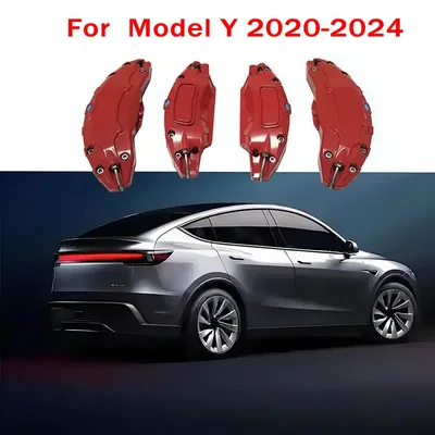 테슬라 모델 Y 브레이크 캘리퍼 커버 2020-2024 액세서리 앞뒤 4개