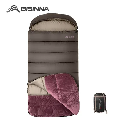 BISINNA XL 캠핑 겨울용 침낭 가볍고 넉넉한 롱 사이즈 성인용 휴식 여행 야외 하이킹 낚시용 침낭