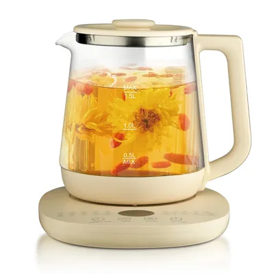 건강 보존 냄비 1.5L 전기 유리 주전자 주방 가전 스마트 주전자 자동 다기능 차 커피