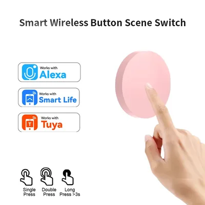 ZigBee용 스마트 무선 버튼 장면 스위치 Google Alexa Wait Voice Assistant 홈 오피스용 스마트 라이프 앱 원격 제어