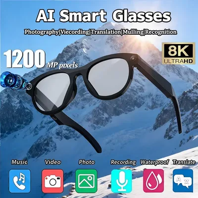 8K HD AI 스마트 카메라 안경 번역 카메라 안경 다기능 블루투스 통화 음성 비서 음악 플레이어